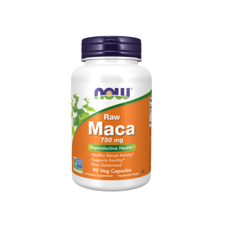 NOW Foods Maca 750 mg – Raw Veg Capsules (90 count)