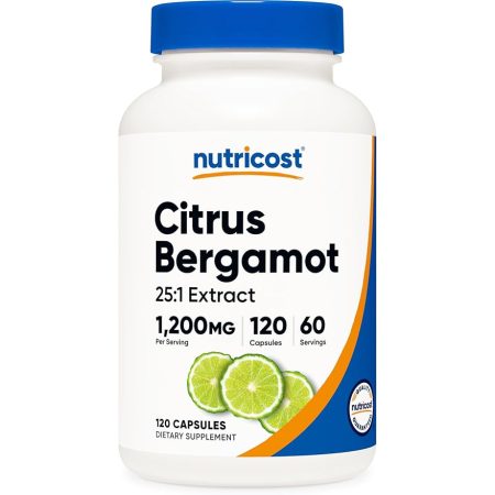 Nutricost Citrus Bergamot Capsules 1,200mg, 120 Capsules - 25:1 Bergamot Extract - 60 Servings, Gluten Free, Vegan & Non-GMO