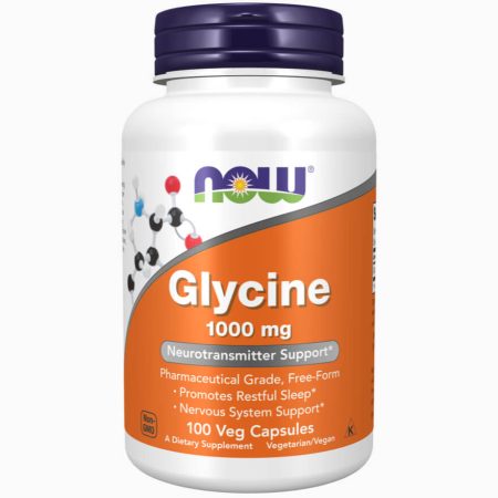 NOW Foods Glycine – 1,000 mg Free-Form (100 Veg Capsules)