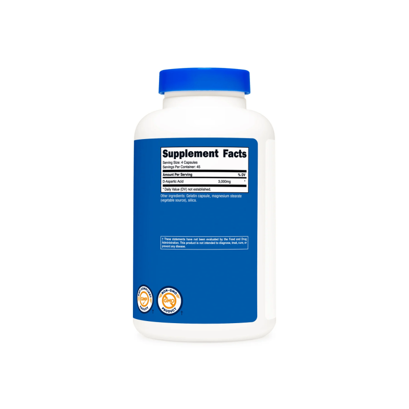 Nutricost D-Aspartic Acid – 3000 mg (180 Capsules) - Image 2