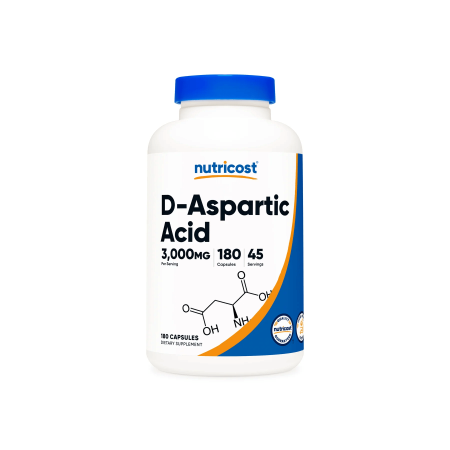 Nutricost D-Aspartic Acid – 3000 mg (180 Capsules)