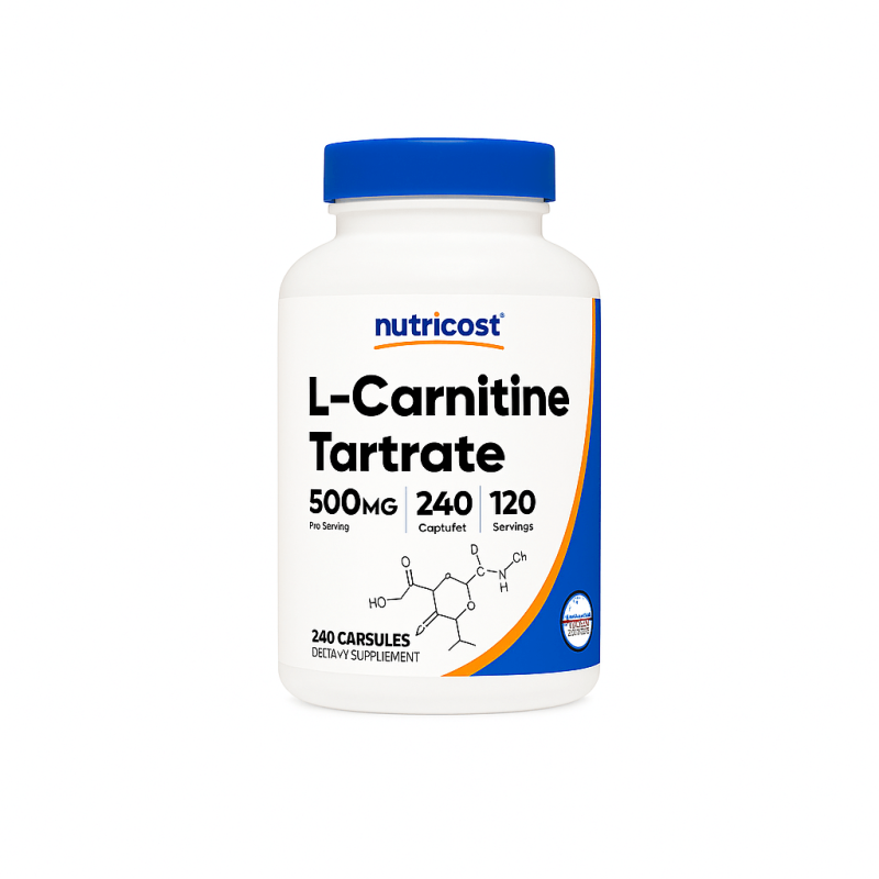 Nutricost L-Carnitine Tartrate – 500 mg (240 Capsules)