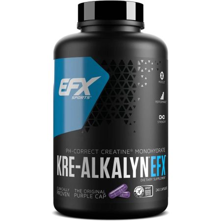 EFX Sports Kre-Alkalyn EFX | pH Correct Creatine Monohydrate Capsules (240 Capsules)