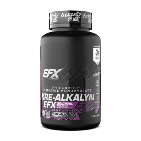 EFX Sports Kre-Alkalyn EFX | pH Correct Creatine Monohydrate Capsules (120 Capsules)