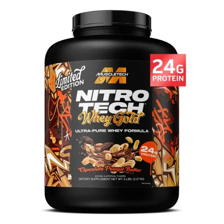 MuscleTech Nitro‑Tech® 100% Whey Gold – Chocolate Peanut Butter (5 lb, ~65 Servings)