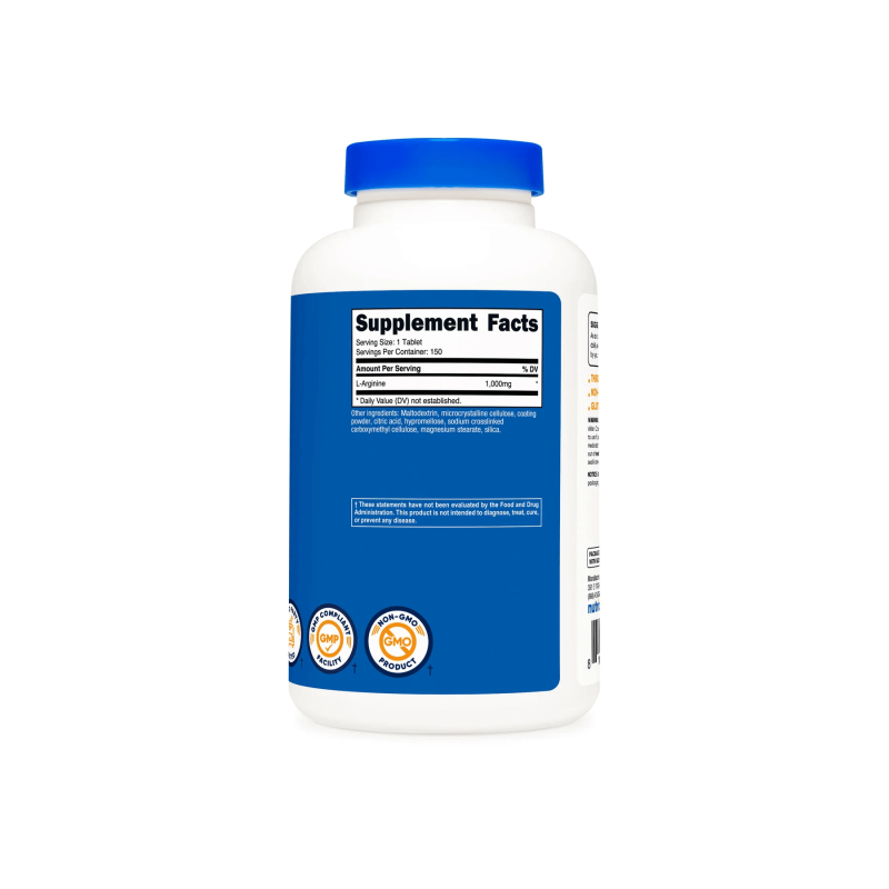 Nutricost L-Arginine – 1000 mg (150 Vegetarian Tablets) - Image 2