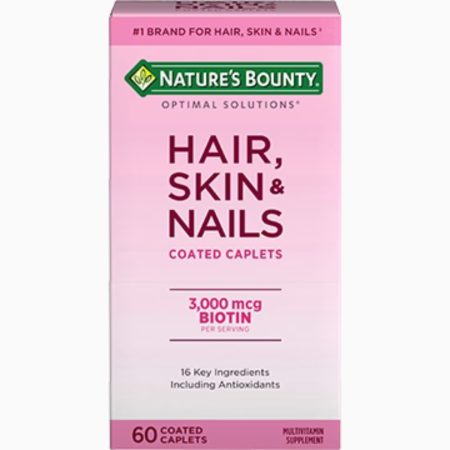 Nature’s Bounty Hair, Skin & Nails – 3,000 mcg Biotin, 60 Cap