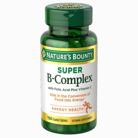 Nature’s Bounty Super B-Complex + Folic Acid & Vitamin C – 150 Tablets