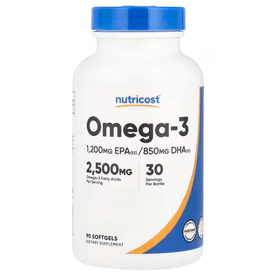 Nutricost Omega‑3 Softgels - 90 Softgels