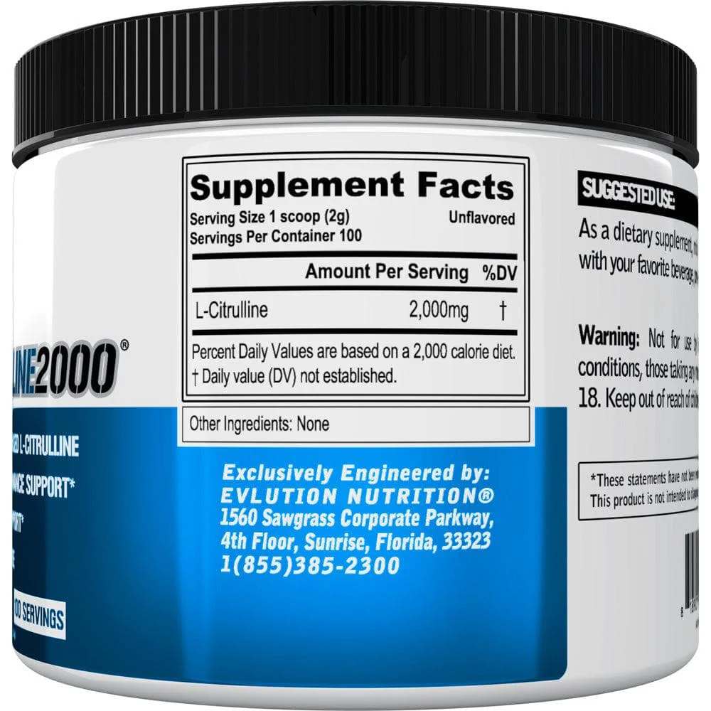 EVL Nutrition L-Citrulline Powder | 100 Servings - Image 2