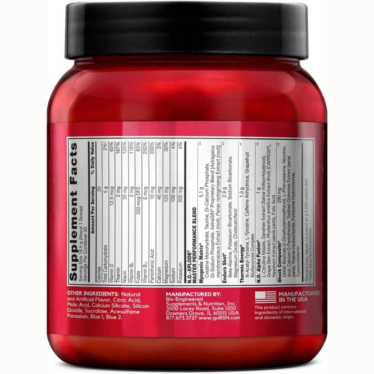 BSN N.O.-XPLODE Pre‑Workout – 30 Servings - Watermelon - Image 2