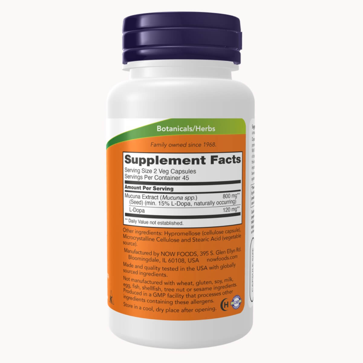NOW Foods Dopa Mucuna Veg Capsules – 90 Veg Caps - Image 2