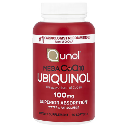 Qunol Mega CoQ10 (Ubiquinol) – 100 mg, 60 Softgels